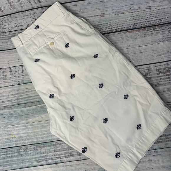 Polo Ralph Lauren White Embroidered Anchor Shorts Mens 40 - Picture 4 of 4